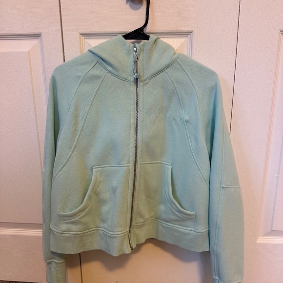 Light blue Lululemon oversized full zip cropped scuba hoodie - Picture 7 of 8